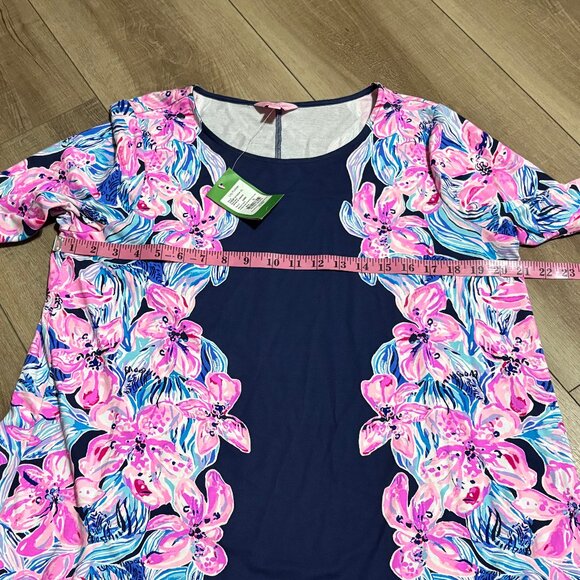 NWT Lilly Pulitzer Ophelia Swing Dress Size XL Hypes & Stripes Navy Pink - Picture 11 of 14